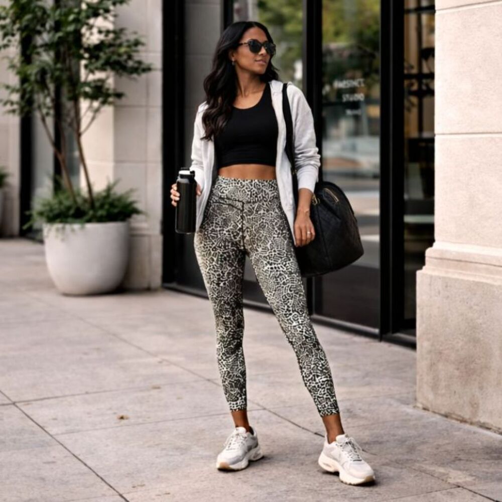 Nike Dri-Fit Leopard Print Leggings Sz XS High Waist Compression Athletic Pants